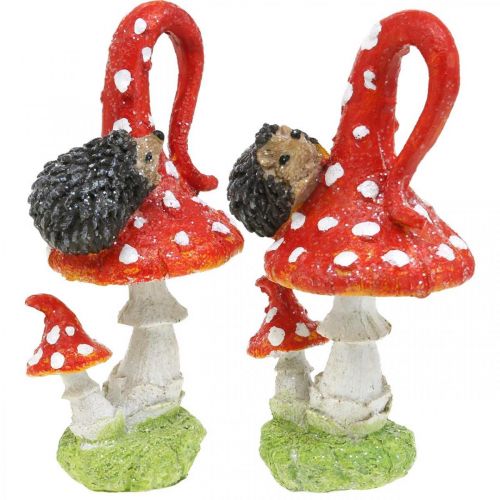 položky Muchomůrka s ježek dekorace houba podzimní dekorace V14cm 2ks