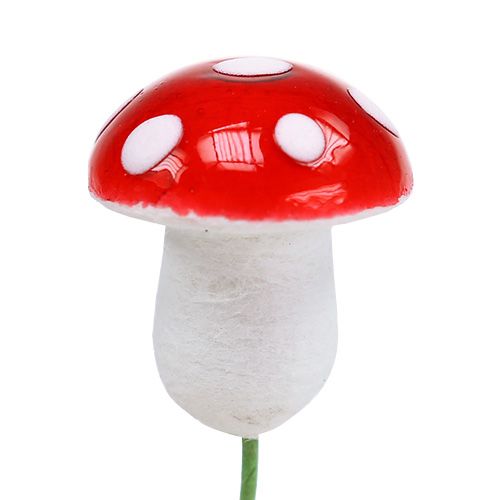 Floristik24 Muchomůrka mini na drátě 1,8cm 100ks