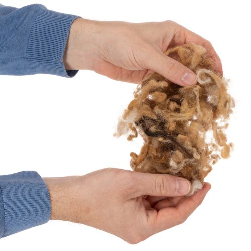 Hnědá melanžová ovčí vlna, přírodní vlna, volná, na tvoření, 250g | Floristik24.cz