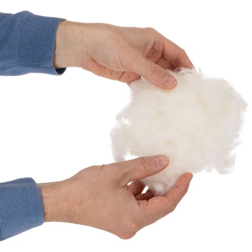 Volná ovčí vlna, přírodní vlna, bílá melanž, univerzální, 250g | Floristik24.cz