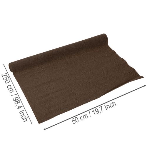 Krepový papír pro květináře, hnědá role, 50x250cm, dekorační | Floristik24.cz