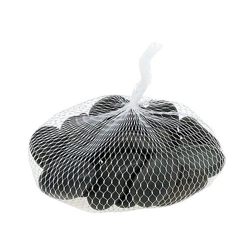 položky Říční oblázky černé matné 2cm - 5cm 1kg