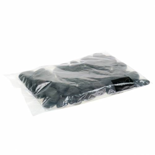 Floristik24 říční oblázky matné černé přírodní kameny dekorativní kameny d. 15–60 mm š. 15–40 mm 2kg