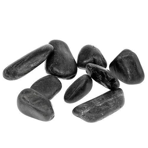 Říční oblázky černé 20mm - 40mm 5kg