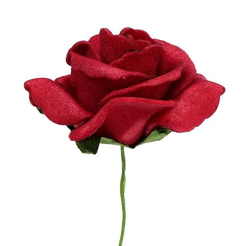 položky Pěnová růže Ø4,5cm červená 36str