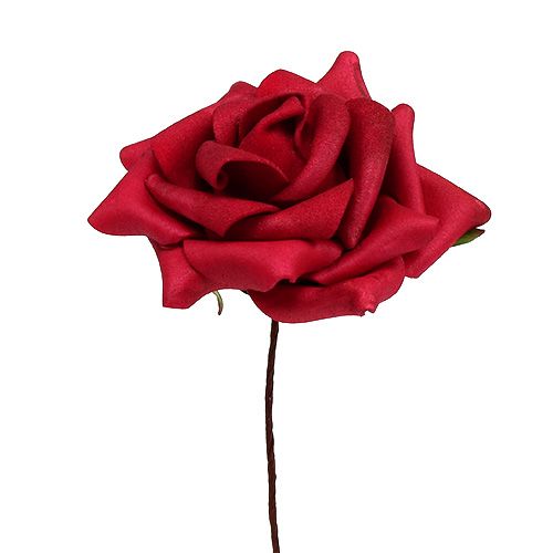 položky Pěnová růže Ø7,5cm červená 18str