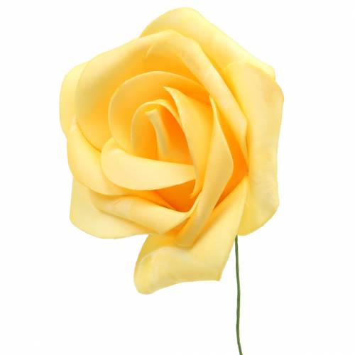 položky Pěnová růže žlutá Ø15cm 4ks