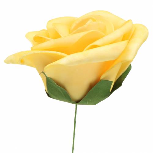 položky Pěnová růže žlutá Ø15cm 4ks