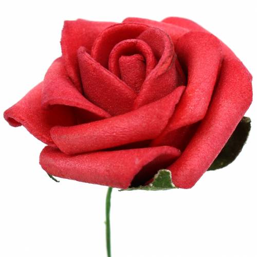 položky Pěnová růže Ø3,5cm červená 48str