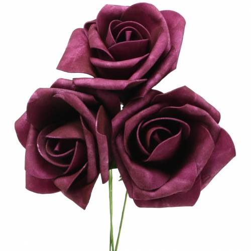 Floristik24 Pěnová růže Ø10cm Mauve 8ks