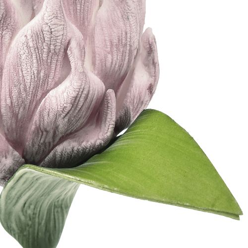 Floristik24 Pěnový artyčok světle fialový 14cm L28cm 1 ks