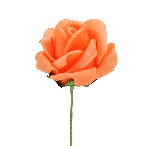 položky Pěnová růže Ø4,5cm Oranžová 36 ks