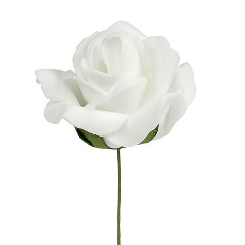 položky Pěnová růže Ø4,5cm bílá 36ks