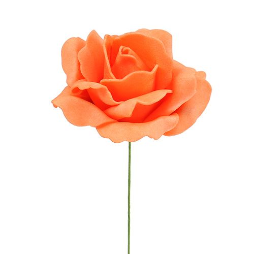 položky Pěnová růže Ø 6cm oranžová 27 ks