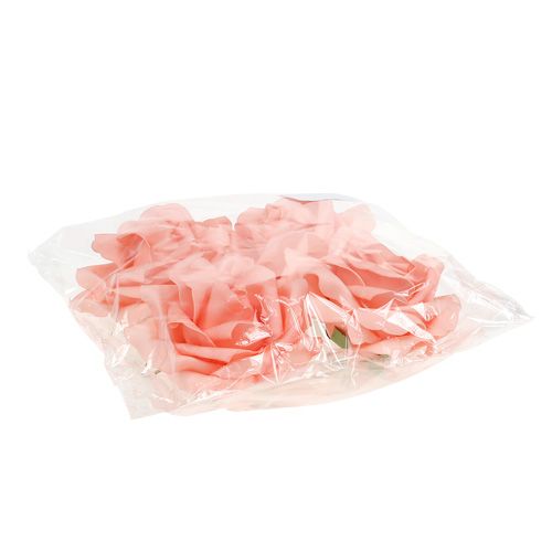Floristik24 Pěnová růže Pěnová růže losos Ø15cm 4 ks