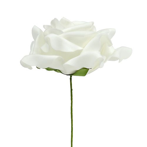 položky Pěnová růže bílá Ø15cm 4ks