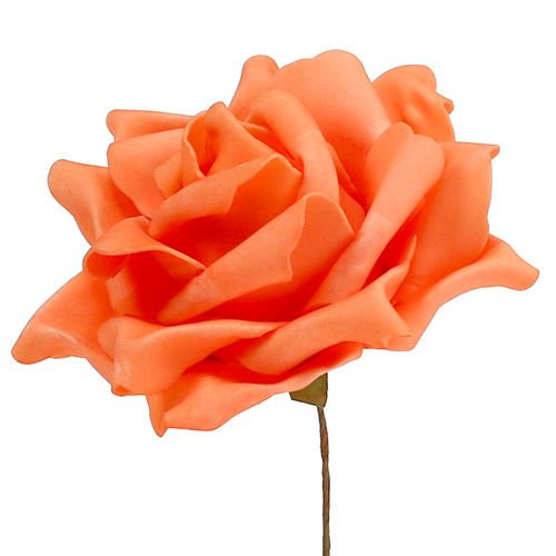 Floristik24 Pěnové růže oranžové Ø15cm 4ks