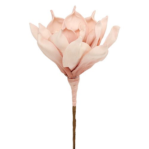 Floristik24 Pěnový květ magnólie růžová Ø15cm L65cm