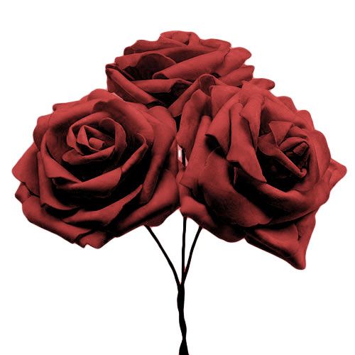 Floristik24 Pěnová růže červená Ø10cm 8ks
