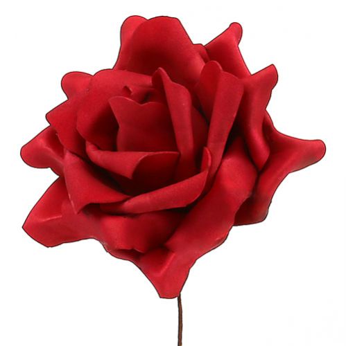 Floristik24 Pěnová růže pěnová růže červená Ø15cm 4 ks