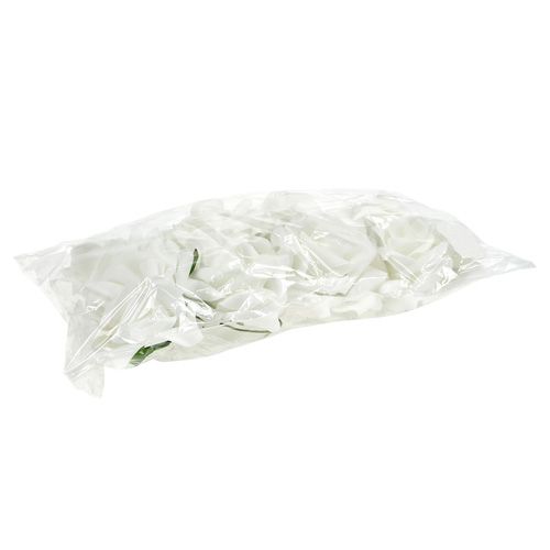 položky Pěnové růže bílé Ø10cm 8 ks