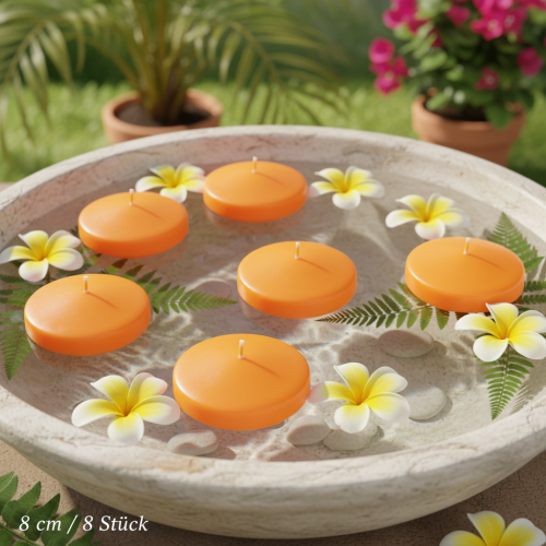položky Plovoucí svíčka ideální pro romantickou dekoraci a uvolněnou atmosféru ve vašem domově, 8 cm, 8 kusů
