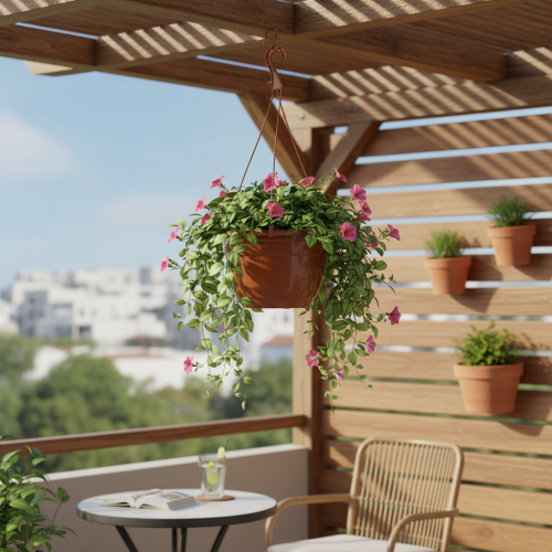 položky Závěsný košík Ø25cm terakota