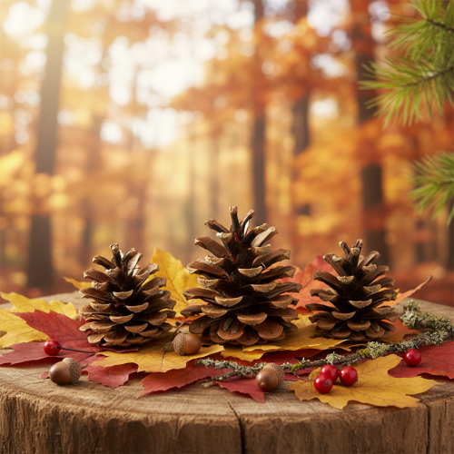 položky Černé šišky 5cm přírodní 5ks