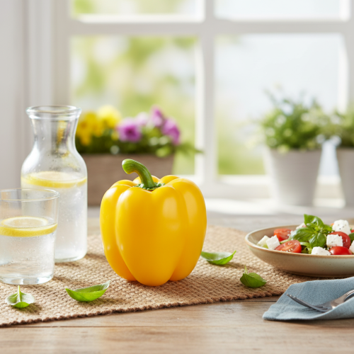 položky Jídlo atrapa dekorace zelenina pepř žlutá H10cm