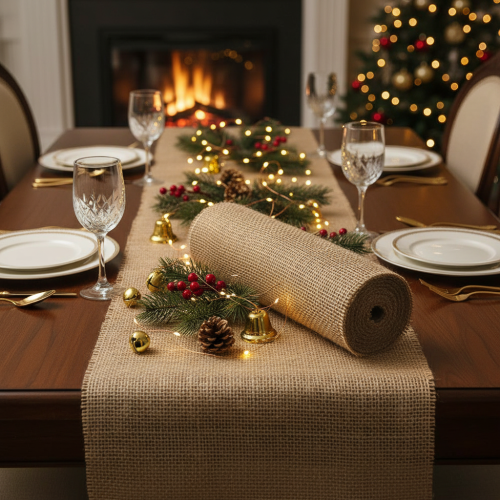 položky Běh na stůl jutová stuha přírodní 30cm 10m