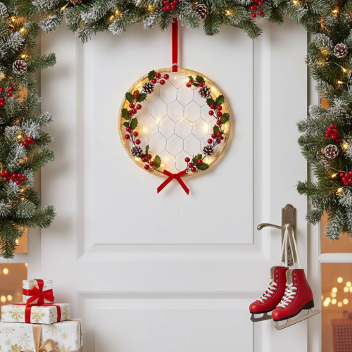 položky Dekorativní kovové závěsné kroužky z rafie, Ø20cm, 4 kusy, boho nástěnná dekorace, dekorace na okno