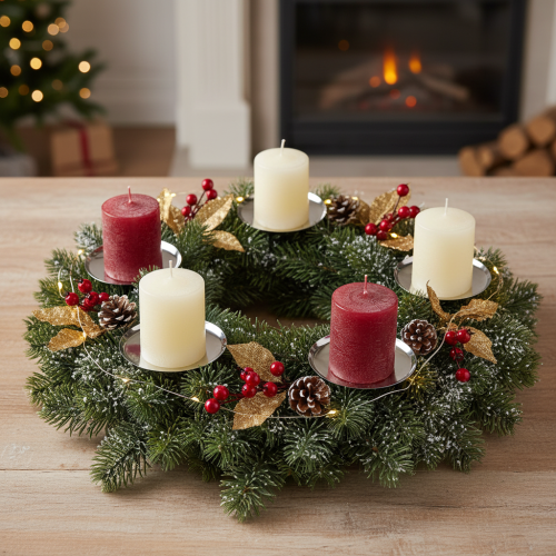 položky Svícen stříbrný Ø10cm 4 ks