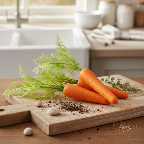 položky Dekorativní mrkev umělá zelenina L30cm 3 ks