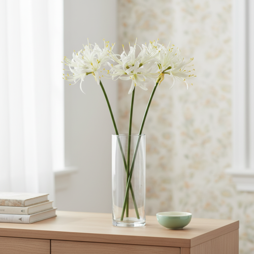 položky Nerine Guernsey Lily Umělý květ Bílá Žlutá Ø15cm L65cm