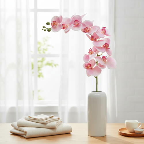 položky Orchidej Phalaenopsis umělá 9 květů růžová bílá 96cm