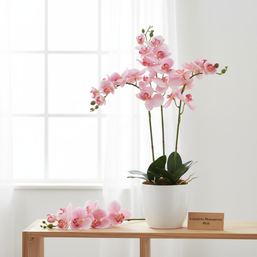 položky Orchidej Phalaenopsis umělá 9 květů růžová bílá 96cm