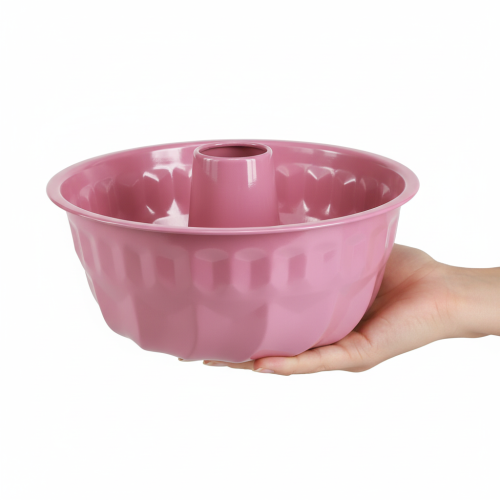 položky Kovová dekorativní miska, forma na pečení, dortová forma Bundt, růžová, Ø23cm, V12cm