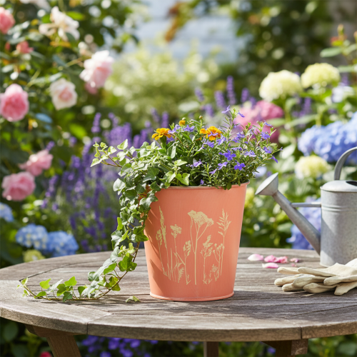 položky Květináč Meruňkový květináč kovový Ø11,5 cm V11,5 cm