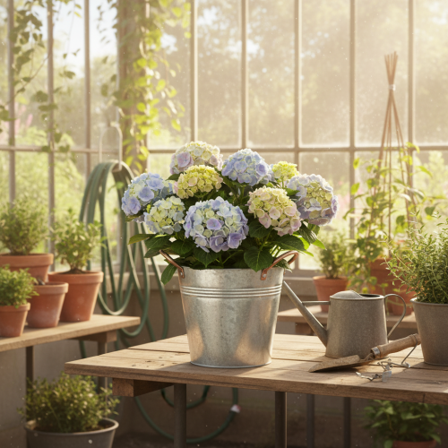 položky Kovový květináč s úchyty, dekorativní kyblík, Ø16cm V15cm