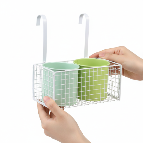 položky Závěsný kovový květináč, zelený, dekorace na balkon, D22 cm V23,5 cm