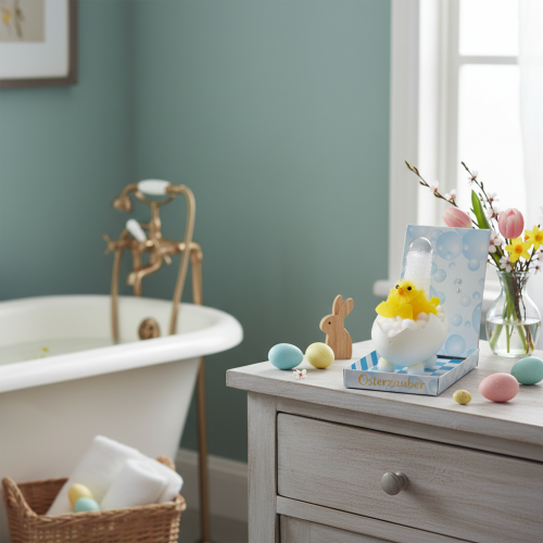 položky Velikonoční dekorace kuřátka, žinylkové kuřátko ve vaně, žluté, 9 cm