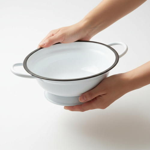 položky Kovová dekorativní miska, bílá a černá, Ø16,5 cm, V6,5 cm, 4 kusy