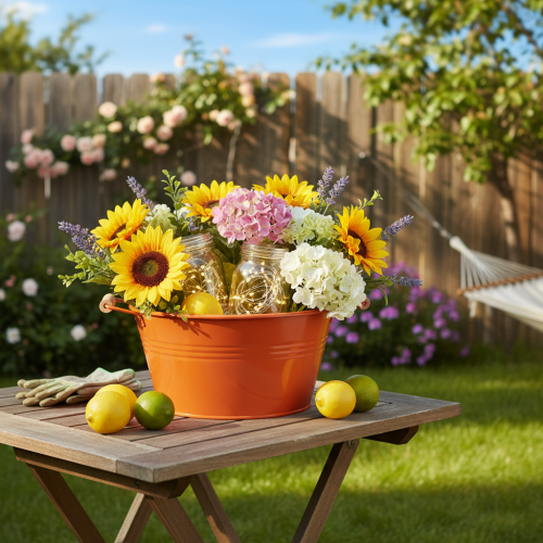 položky Dekorativní miska s uchy, kovová, oranžovohnědá, Ø29cm, V14,5cm