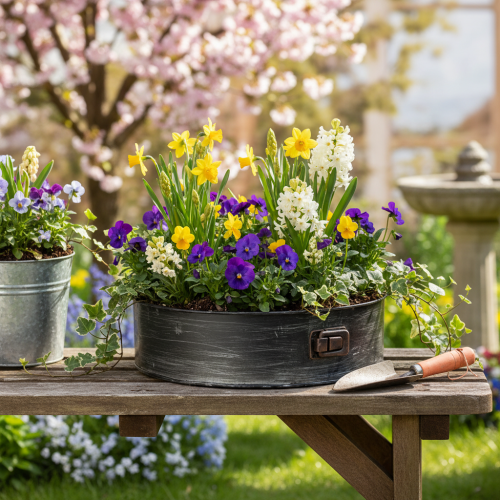 položky Květináč, dekorativní pekáč, odnímatelná forma na sázení, kovová dekorace Ø24cm V7,5cm