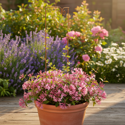 položky Trellis, pomůcka pro lezení, zakřivený dekorativní prvek pro květinové záhony a květináče, 75 cm