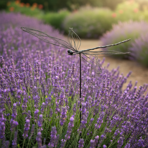 Vážka kovová figurka květinová zátka W28cm 2ks | Floristik24.cz