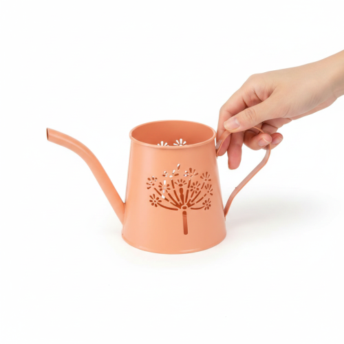 Kovové dekorativní konve na zalévání, design oranžové pampelišky, svíčky na čajové svíčky, 12 cm, 2 kusy | Floristik24.cz