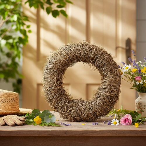 Věnec z přírodního materiálu, dekorativní věnec z přírodního materiálu pro kutilské projekty, 35 cm | Floristik24.cz