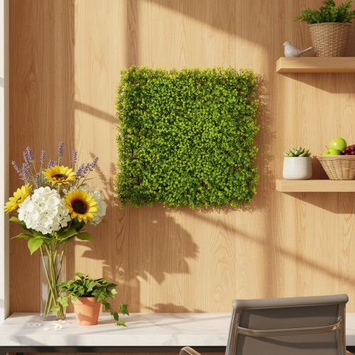 Umělá podložka z buxusu 55x55 cm pro dekorativní nástěnný design | Floristik24.cz