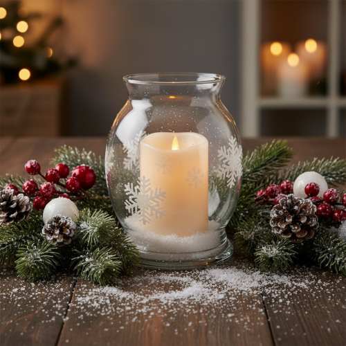 Velká LED svíčka s časovačem, pro venkovní použití, teplá bílá, Ø12,5 cm, V20 cm | Floristik24.cz